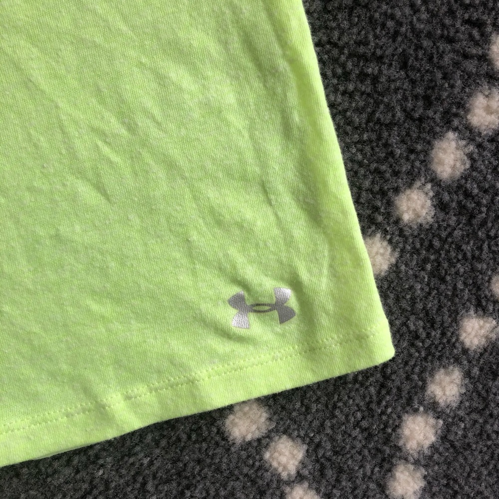 ❤️(Under Armour) Neon Yellow and Gray Cotton Pocket Tank - SMALL - Picture 3 of 4